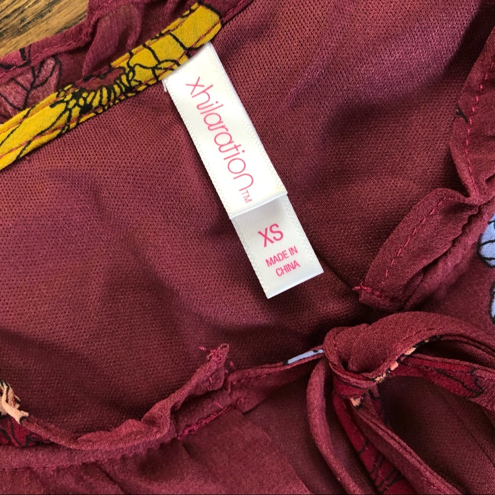 NWOT Ruffled Floral Mini Dress - Picture 4 of 5